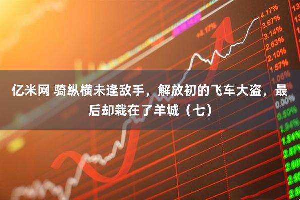 亿米网 骑纵横未逢敌手，解放初的飞车大盗，最后却栽在了羊城（七）