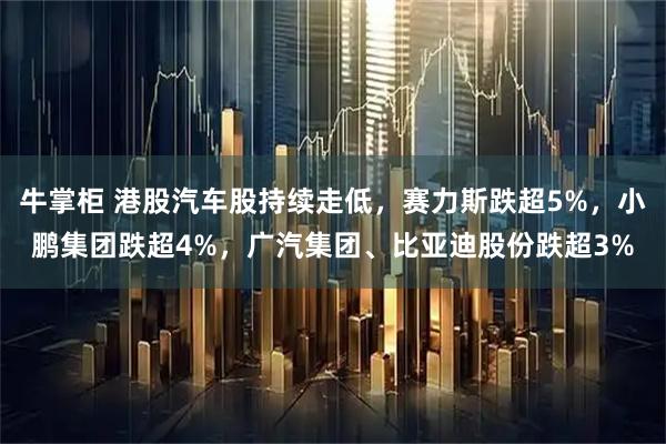 牛掌柜 港股汽车股持续走低，赛力斯跌超5%，小鹏集团跌超4%，广汽集团、比亚迪股份跌超3%